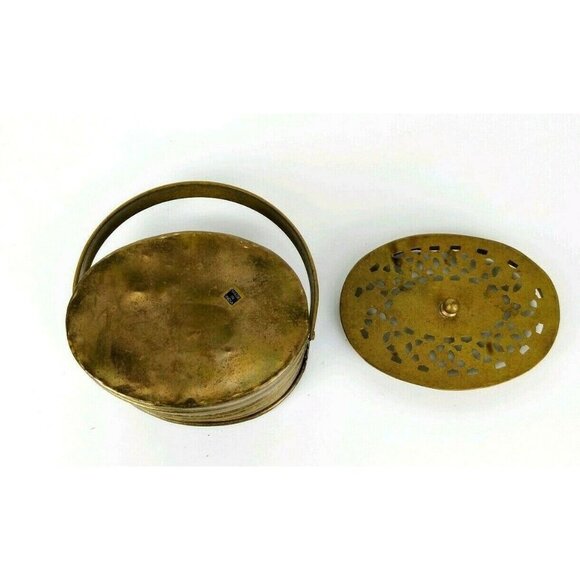 Vintage Brass Cricket Cage Potpourri Incense Trinket Box with Lid Made i… - Picture 7 of 8